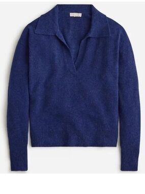 J.Crew Collared V Neck Sweater in Super Soft Yarn